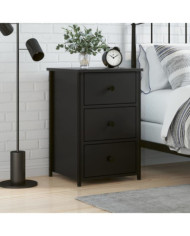 Table de chevet noir 40x36x60 cm bois d’ingénierie | Mobilier & Déco