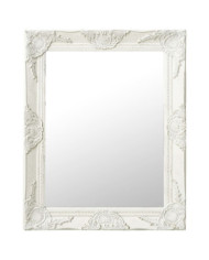 Miroir mural style baroque 50x60 cm Blanc | Mobilier & Déco