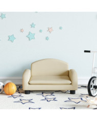 Canapé pour enfants crème 50x40x30 cm tissu | Mobilier & Déco