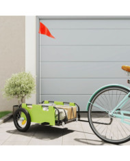 Remorque de vélo vert tissu oxford et fer | Mobilier & Déco