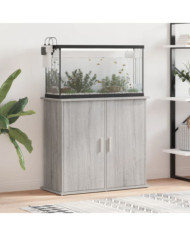 Support pour aquarium sonoma gris 81x36x73 cm bois d'ingénierie | Mobilier & Déco