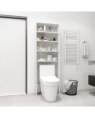 Meuble pour machine à laver blanc brillant 64x24x190 cm | Mobilier & Déco