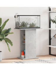 Support d'aquarium gris béton 60,5x36x72,5 cm bois d'ingénierie | Mobilier & Déco