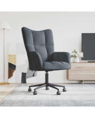 Chaise de relaxation Gris foncé Velours | Mobilier & Déco