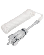 Ancre pliable avec corde argenté 6 kg fonte galvanisée à chaud | Mobilier & Déco