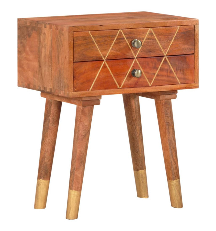 Table de chevet 43 x 30 x 58 cm Bois de manguier massif | Mobilier & Déco