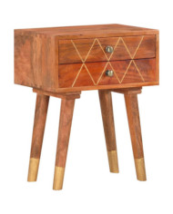 Table de chevet 43 x 30 x 58 cm Bois de manguier massif | Mobilier & Déco