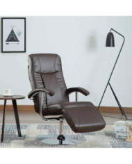 Fauteuil TV marron similicuir | Mobilier & Déco