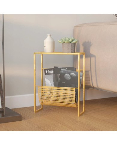 Porte-revue Doré 35x15x45 cm Acier | Mobilier & Déco