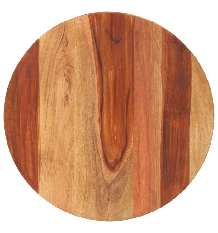 Dessus de table bois massif d'acacia rond 15-16 mm 50 cm | Mobilier & Déco