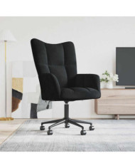 Chaise de relaxation Noir Velours | Mobilier & Déco