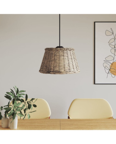 Abat-jour de plafonnier marron Ø50x30 cm osier | Mobilier & Déco