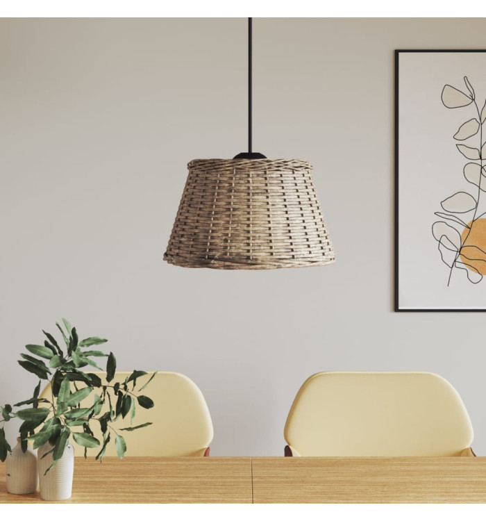 Abat-jour de plafonnier marron Ø50x30 cm osier | Mobilier & Déco
