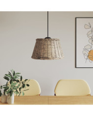 Abat-jour de plafonnier marron Ø50x30 cm osier | Mobilier & Déco
