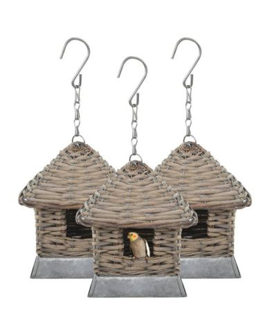Nichoir 3 pcs Osier | Mobilier & Déco