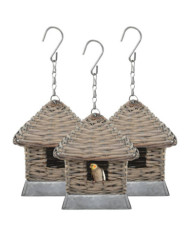 Nichoir 3 pcs Osier | Mobilier & Déco
