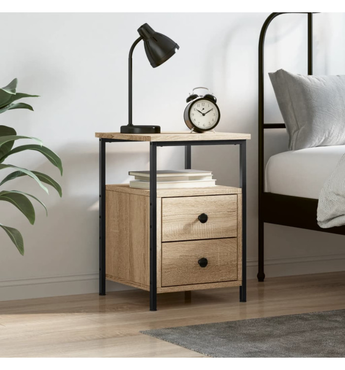 Table de chevet chêne sonoma 34x35,5x50 cm bois d'ingénierie | Mobilier & Déco
