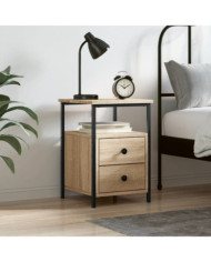 Table de chevet chêne sonoma 34x35,5x50 cm bois d'ingénierie | Mobilier & Déco