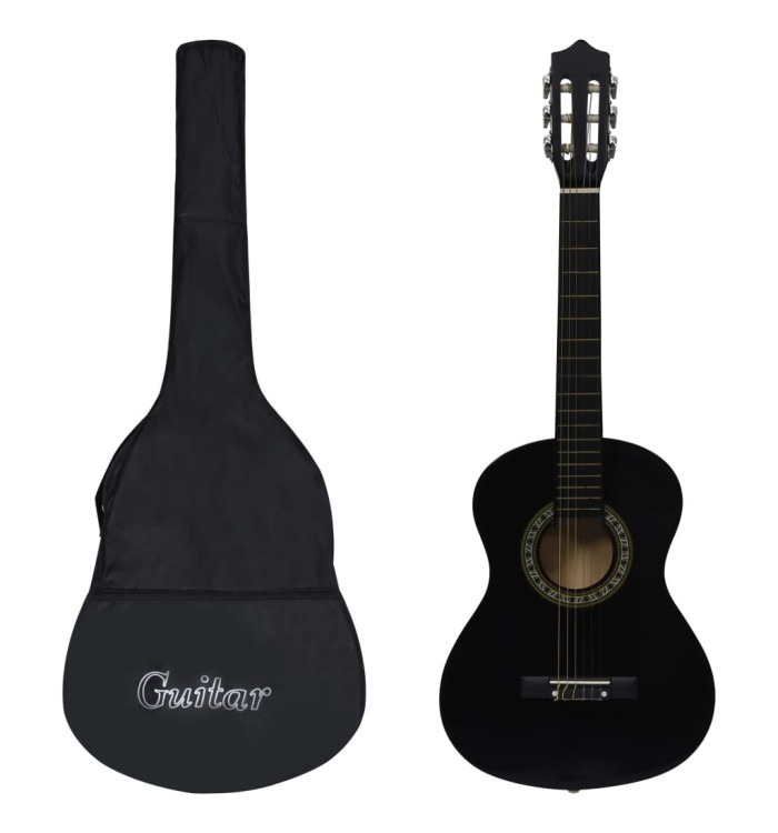 Guitare classique avec sac de débutants et enfants Noir 1/2 34" | Mobilier & Déco