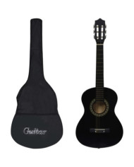 Guitare classique avec sac de débutants et enfants Noir 1/2 34" | Mobilier & Déco