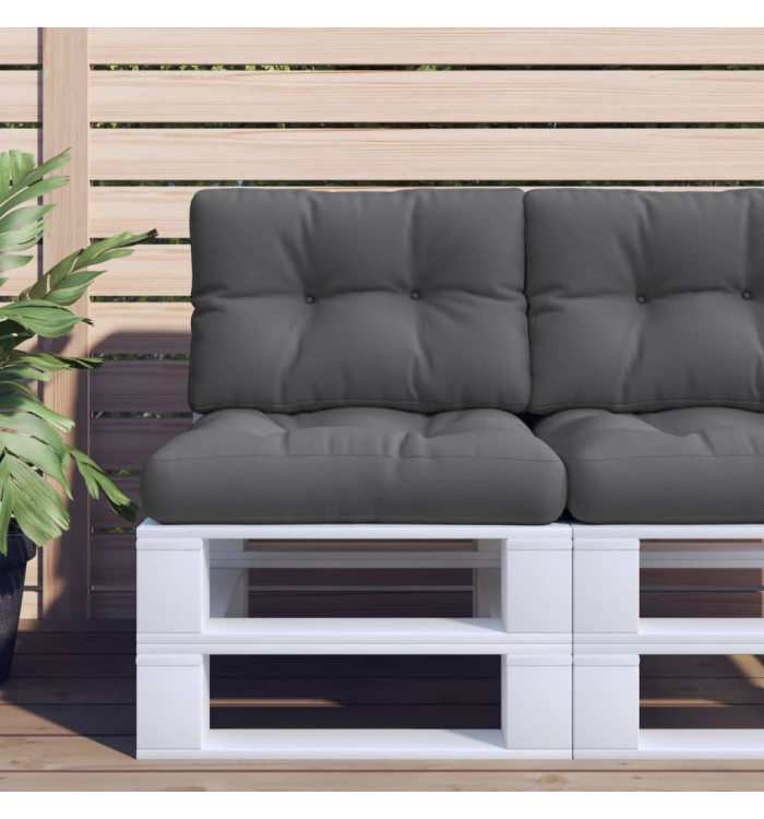 Coussins de palette lot de 2 anthracite tissu | Mobilier & Déco