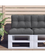 Coussins de palette lot de 2 anthracite tissu | Mobilier & Déco