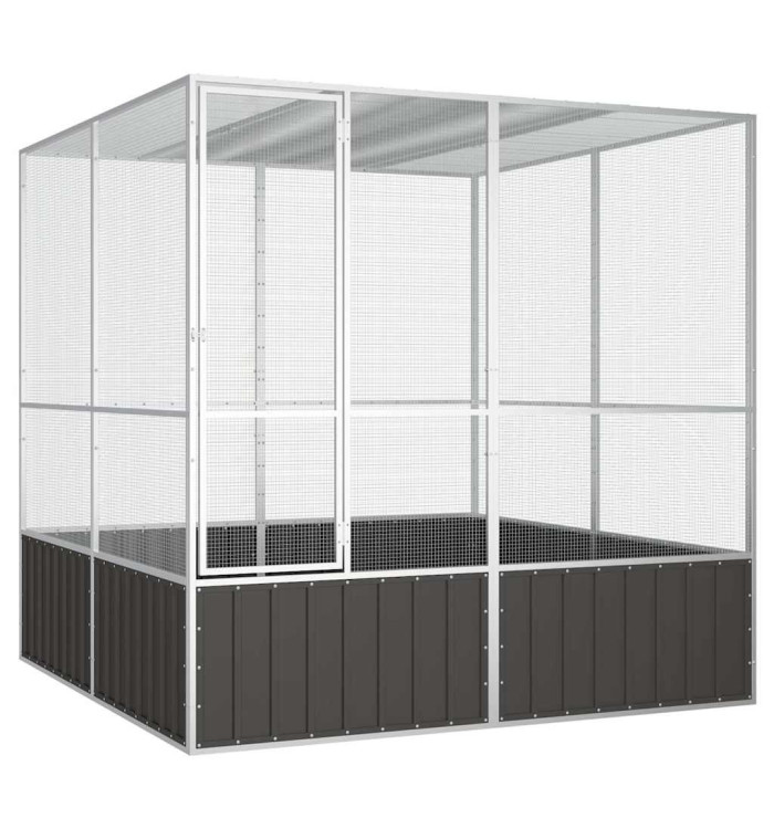 Cage à oiseaux Anthracite 213,5x217,5x211,5 cm Acier galvanisé | Mobilier & Déco