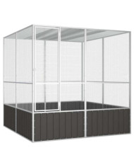 Cage à oiseaux Anthracite 213,5x217,5x211,5 cm Acier galvanisé | Mobilier & Déco