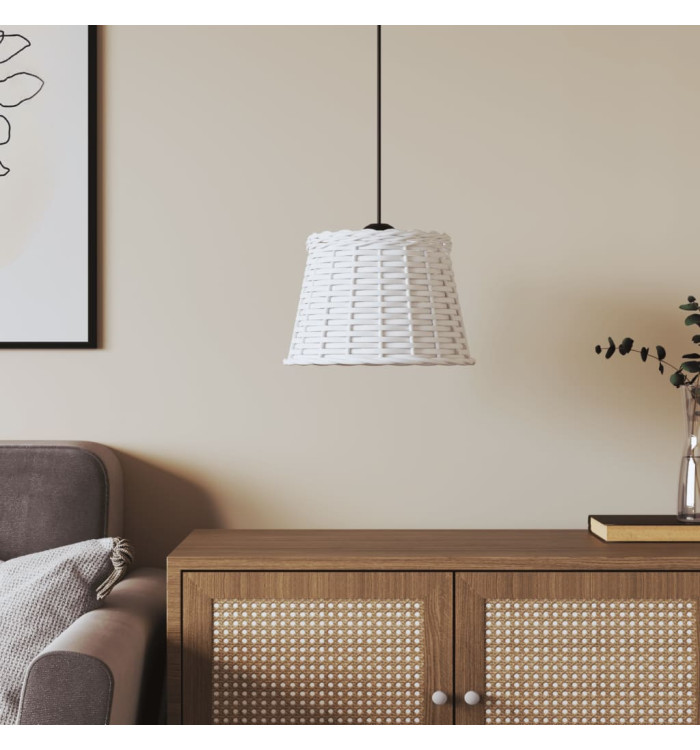 Abat-jour de plafonnier blanc Ø25x17 cm osier | Mobilier & Déco