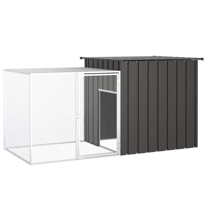 Clapier Anthracite 200x91x100 cm Acier galvanisé | Mobilier & Déco