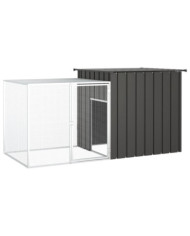Clapier Anthracite 200x91x100 cm Acier galvanisé | Mobilier & Déco
