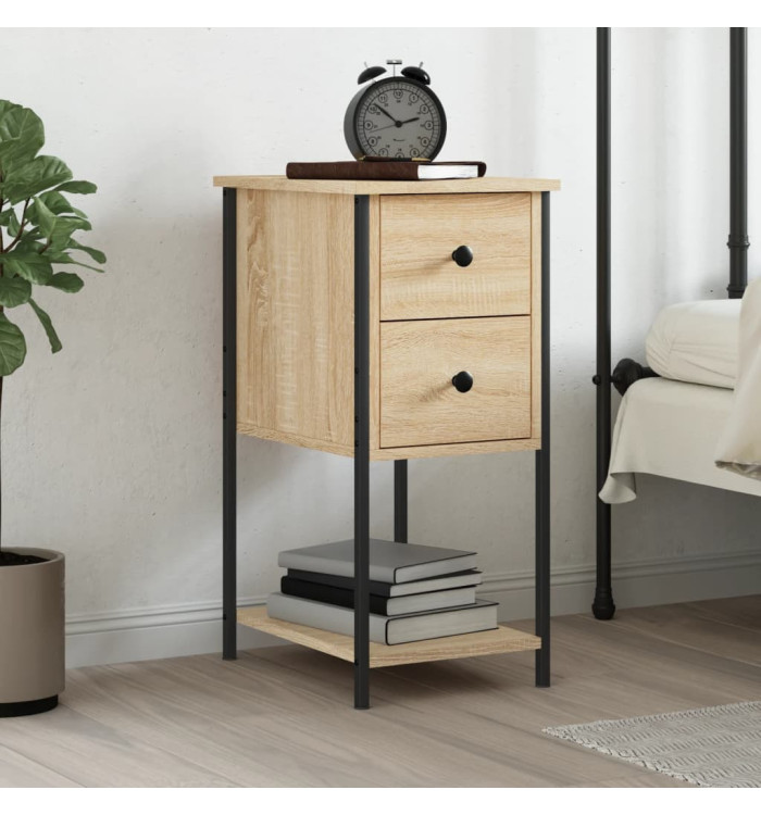 Table de chevet chêne sonoma 32x42x70 cm bois d'ingénierie | Mobilier & Déco