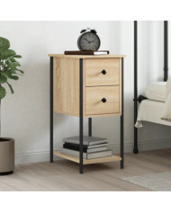 Table de chevet chêne sonoma 32x42x70 cm bois d'ingénierie | Mobilier & Déco
