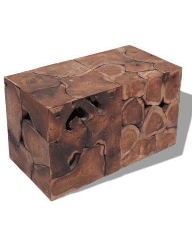 Tabourets/Table basse teck massif | Mobilier & Déco