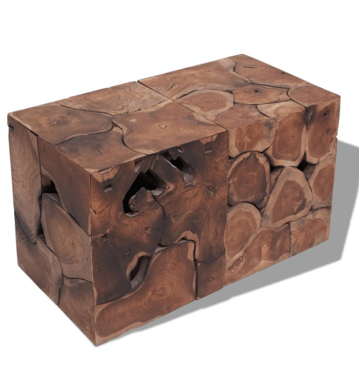 Tabourets/Table basse teck massif | Mobilier & Déco