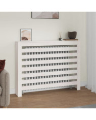 Cache-radiateur Blanc 108,5x19x84 cm Bois massif de pin | Mobilier & Déco