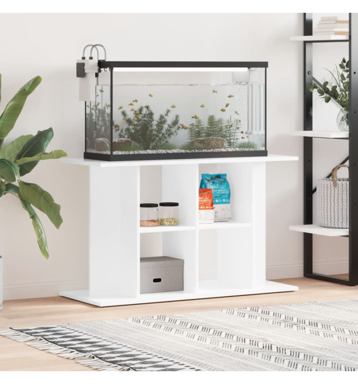 Support d'aquarium blanc brillant 100x40x60cm bois d'ingénierie | Mobilier & Déco
