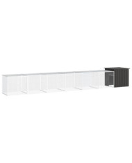 Poulailler Anthracite 700x91x100 cm Acier galvanisé | Mobilier & Déco