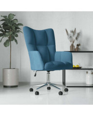 Chaise de relaxation Bleu Velours | Mobilier & Déco