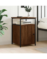 Table de chevet chêne marron 40x42x60 cm bois d'ingénierie | Mobilier & Déco
