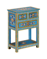 Buffet turquoise 55x30x76 cm bois massif de manguier | Mobilier & Déco
