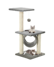 Arbre à chat avec griffoirs en sisal 65 cm Gris | Mobilier & Déco