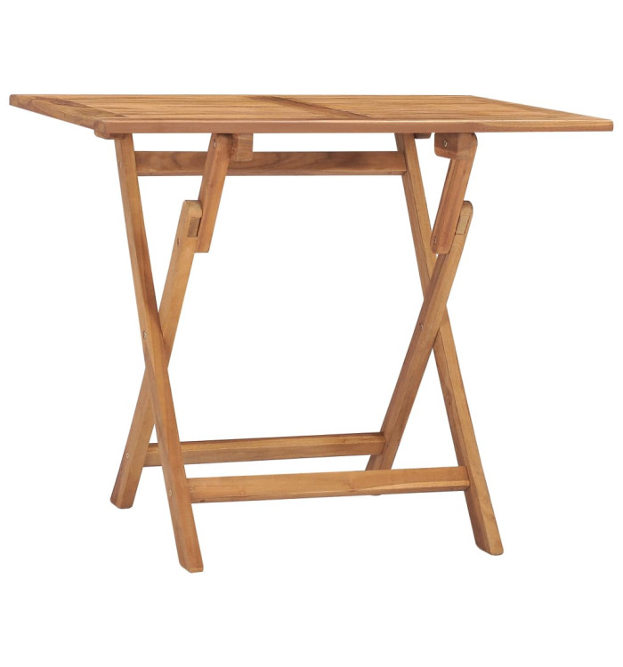 Table à dîner pliable de jardin 90x60x75 cm Bois de teck solide | Mobilier & Déco
