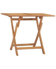 Table à dîner pliable de jardin 90x60x75 cm Bois de teck solide | Mobilier & Déco