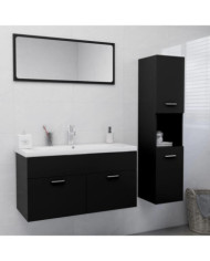 Ensemble de meubles de salle de bain Noir Aggloméré | Mobilier & Déco