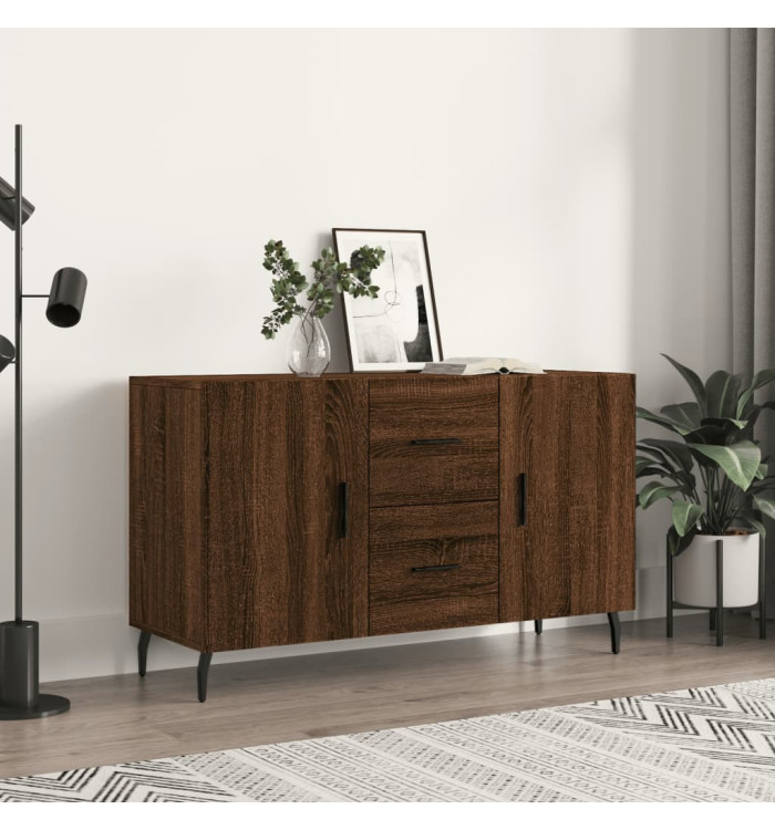 Buffet chêne marron 100x36x60 cm bois d'ingénierie | Mobilier & Déco