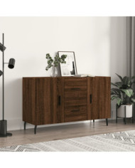 Buffet chêne marron 100x36x60 cm bois d'ingénierie | Mobilier & Déco