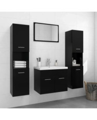 Ensemble de meubles de salle de bain Noir Aggloméré | Mobilier & Déco