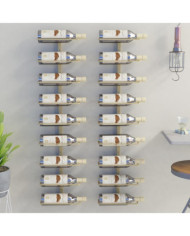 Casier à vin mural pour 9 bouteilles 2 pcs Doré Fer | Mobilier & Déco
