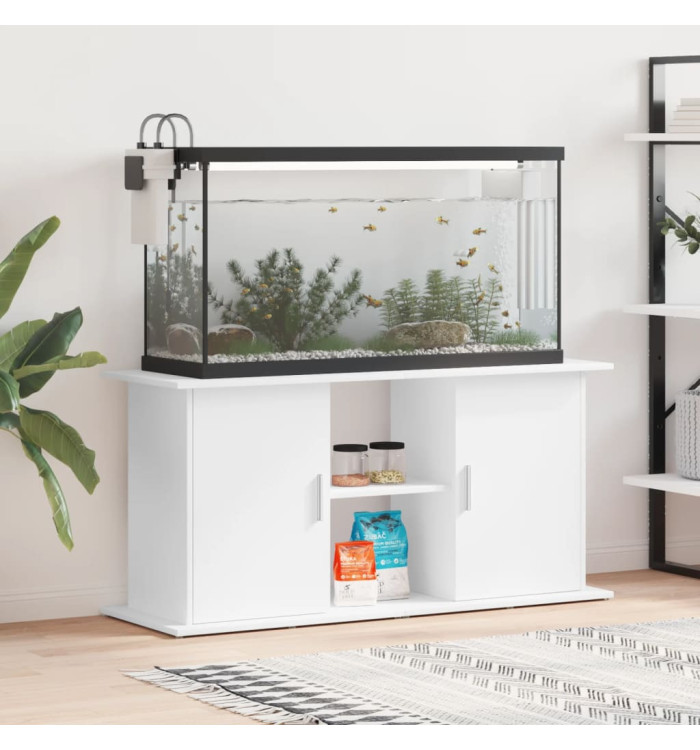 Support pour aquarium blanc 121x41x58 cm bois d'ingénierie | Mobilier & Déco